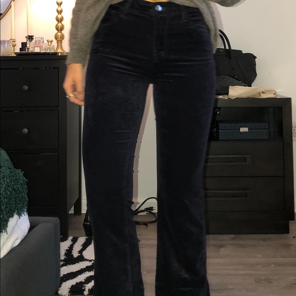 J Brand Maria Flared Pants in Purple - Picture 4 of 4